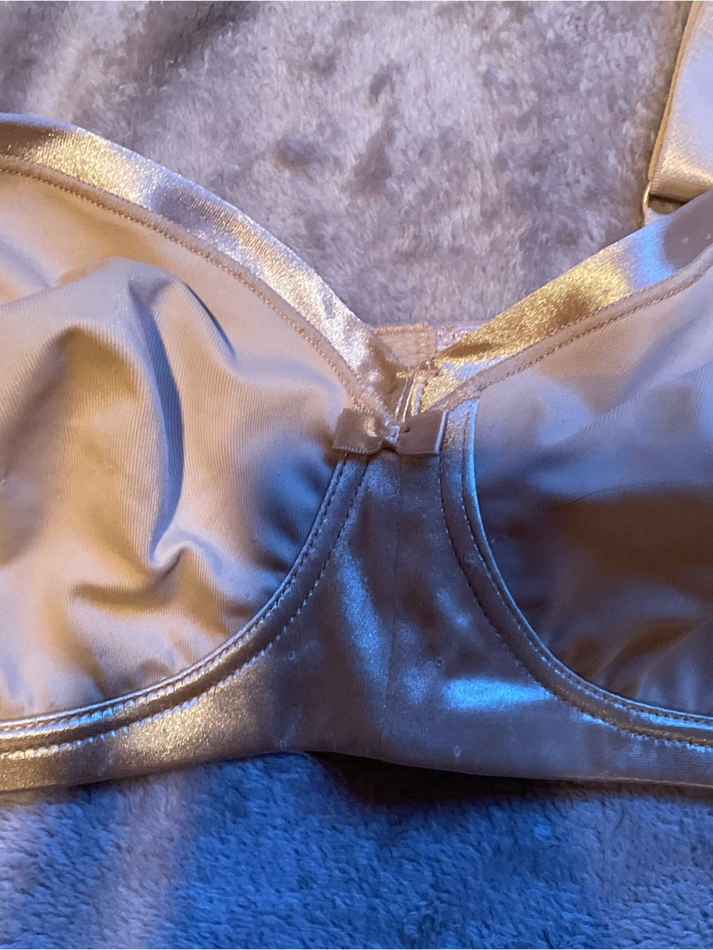 Breezies Women’s Shimmery Bra in Light Champagne color - Picture 3 of 7